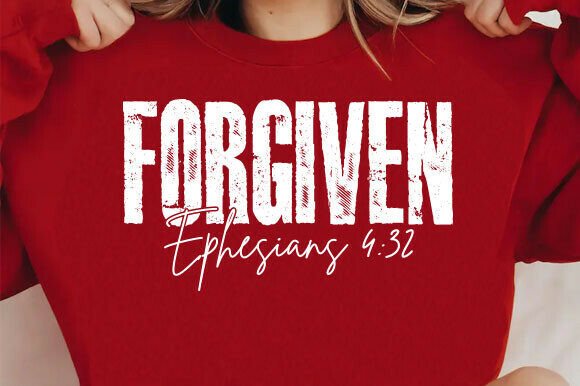 Christian Forgiven Ephesians 4 32 PNG: A Faith-Inspired Graphic for T-Shirt Designs and Marketing Visuals