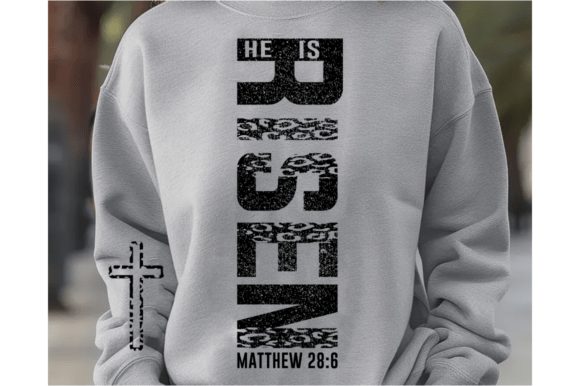 Christian He is Risen Design SVG PNG – A Fresh Graphic Touch for Faith-Inspired T-Shirt Brands