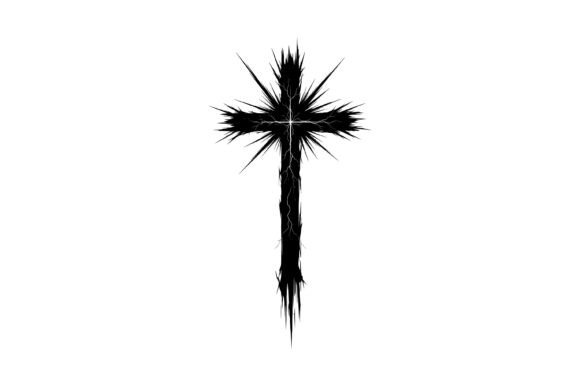 Electric Lightning Christian Cross Design: Bold Spirit Meets Modern Edge