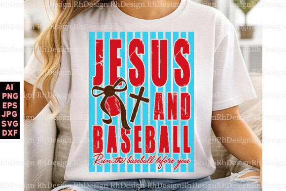 Jesus and Baseball PNG, Baseball Mom Fai – A Faith-Fueled T-Shirt Design for Crafters