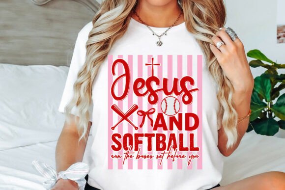 Jesus and Softball SVG: Trendy Christian Graphics for T-Shirt Designs