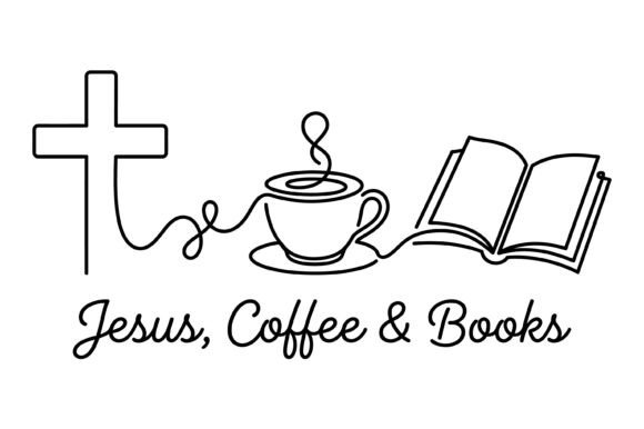 Jesus Coffee Books Christian Design for T-Shirt Graphics