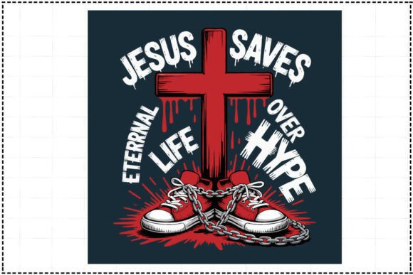 Jesus Saves Christian T-Shirt SVG PNG – Faith Graphics for T-Shirt & Craft Designs