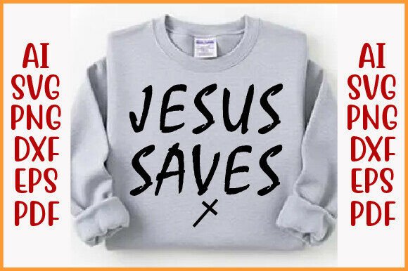 Jesus Saves PNG: A Retro Christian Design for Real Embroidery Projects