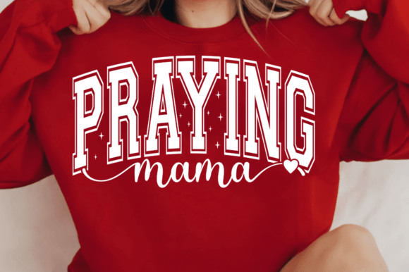 Praying Mama SVG & Christian Mom PNG: Faithful Graphics for T-Shirt Designs