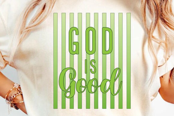 Striped God is Good SVG, Jesus SVG – Faith-Based Graphics for T-Shirt Designs